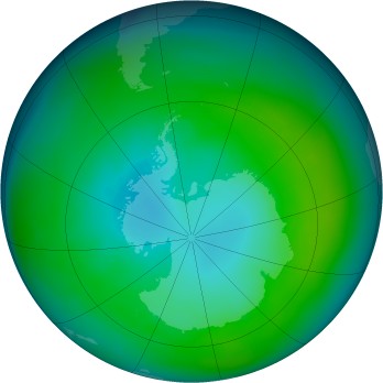 Antarctic ozone map for 1980-04